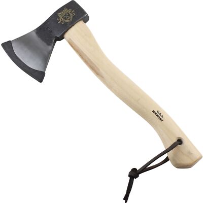 Prandi German Style Hatchet Axe with Hickory Wood Handle 15'' Carbon Steel Italy