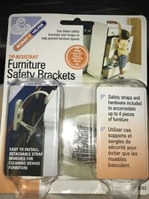 Mommy's Helper Tip Resistant Furniture Safety Brackets - Includes 8 straps 79205