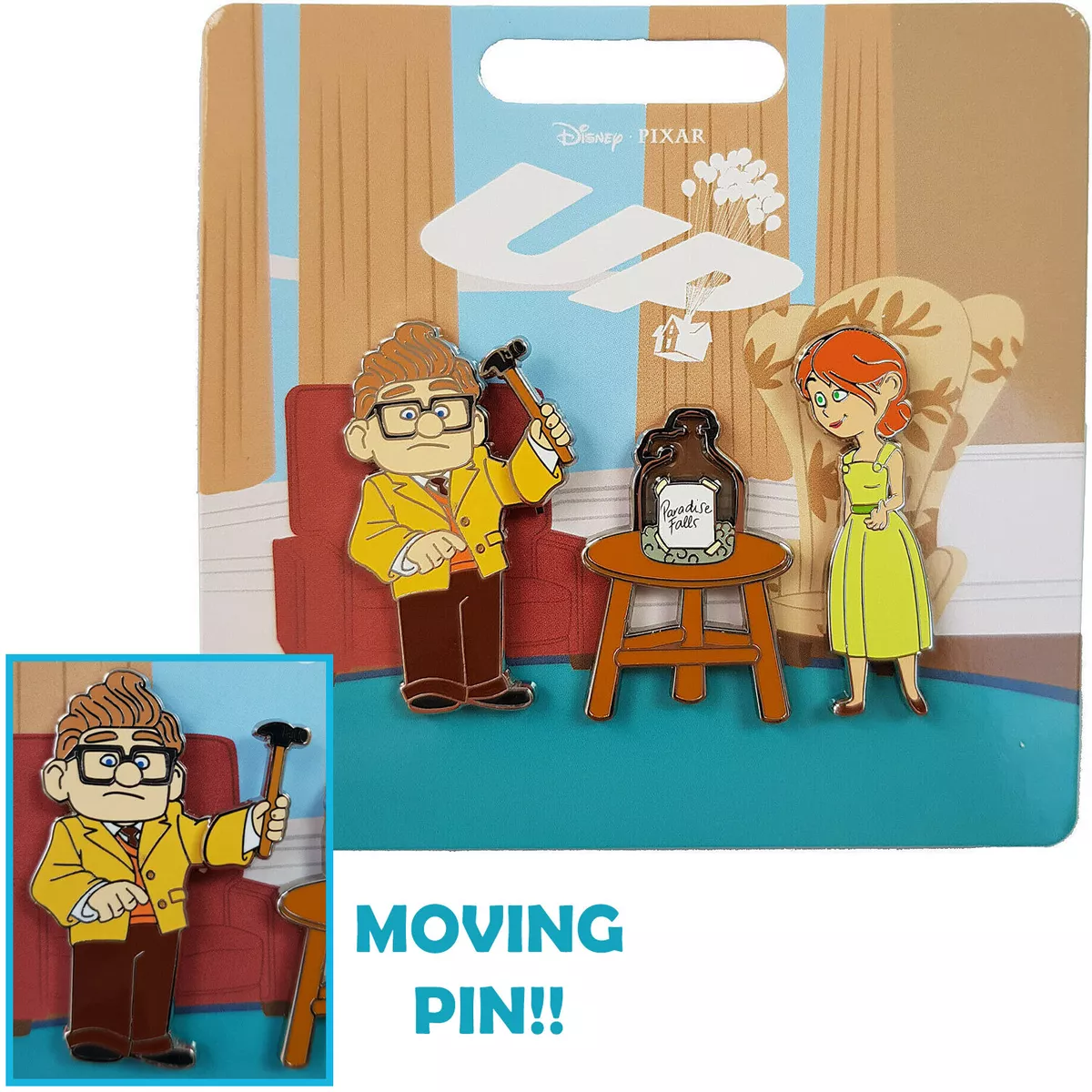 Disney Store Up Pin Set Trading Badge Carl Ellie Paradise Falls