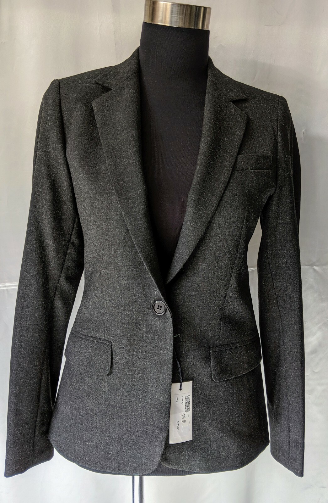 grey blazer wool