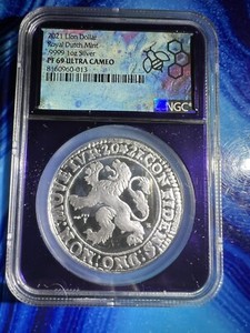 2017年ライオンダラーロイヤルダッチミント1オンスシルバープルーフ銀貨 2017 1 oz Netherlands Silver Lion Dollar (Restrike) l JM