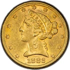 1882 United States $5 Half Eagle Gold Coin