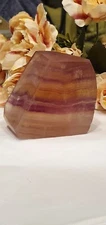 AA grade rainbow pink fluorite crystal free form