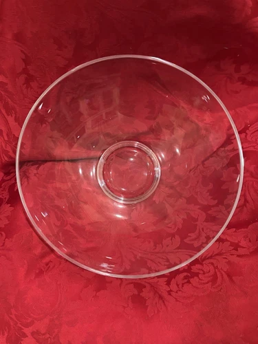 Steuben-Style Mid-Century Solid Foot 12”Centerpiece Bowl