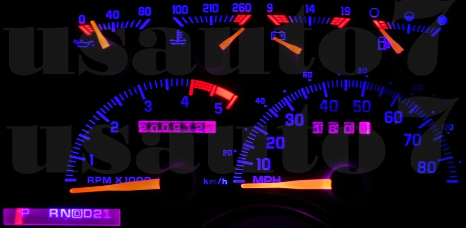 Dash Cluster Gauges PINK LED LIGHTS KIT Fit 82-94 Chevy S10 Truck Analog Cluster Foto 2 de 4