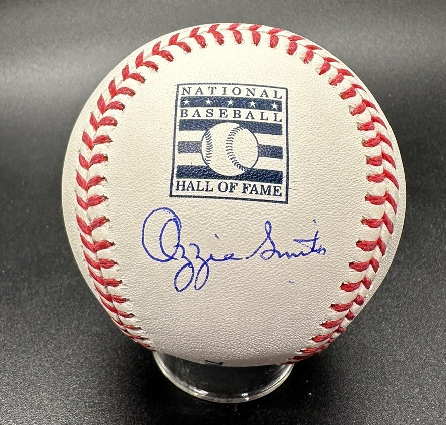 Ozzie Smith Autographed Signed St. Louis Cardinals Hall of Fame Logo Baseball 