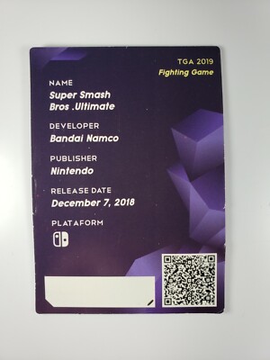 Super Smash Bros: Ultimate - Video Game Cover Trading Card (new