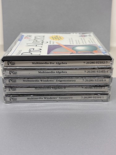 Pro One Multimedia Math Series (pre) Algebra, I, II, Geometry, Trigonometry CDS - Picture 3 of 4