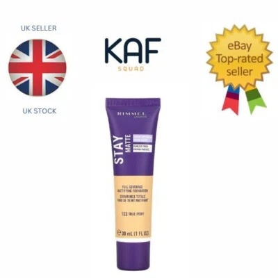 Rimmel London, Stay Matte Liquid Mousse Foundation, 103 True Ivory, 1 fl oz