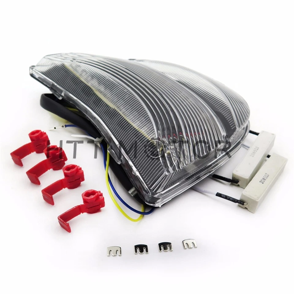 Luz trasera LED freno para 02-03 Honda CBR 954/CBR900RR/Fireblade/CBR954RR transparente Foto 4 de 4