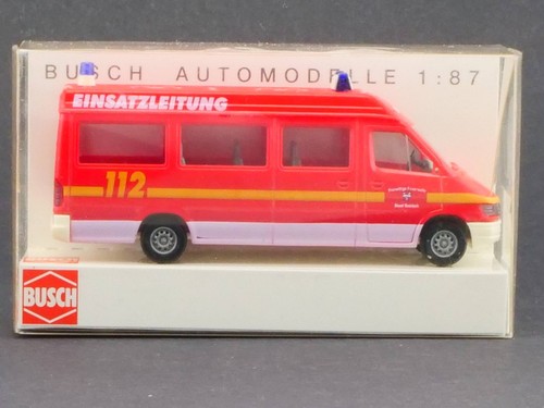 Busch 47811 MB Sprinter Fire Department Reinbek Command Mint! OVP 1704-08-73