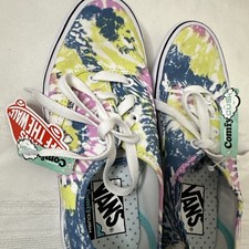 NEW Tie Dye Vans Womens 6 Sneakers Skater Shoes Casual Orchid Blue NWT