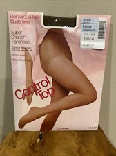 VTG JCPenney Super shaper pantyhose Coffeebean Long Control Top New