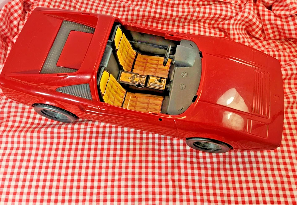 Барби красный Ferrari автомобиль винтажный 1986 Mattell неполный (отсутствуют части) - Изображение 2 из 4