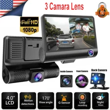 Car Dvr 3 Camera Lens 4.0 Inch Video Recorder Dash Cam Auto Registrator back cam