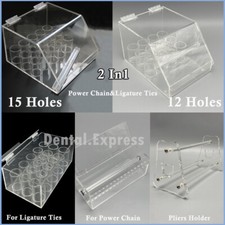 Dental Arcylic Dispenser Ortho Ligature Tie Box Power Chain Placer Organizer
