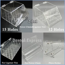 Dental Arcylic Dispenser Ortho Ligature Tie Box Power Chain Placer Organizer