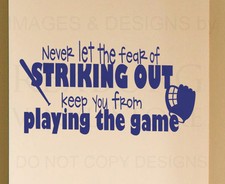 Wall Decal Sticker Quote Vinyl Art Removable Baseball Boy's Sports Room S37
