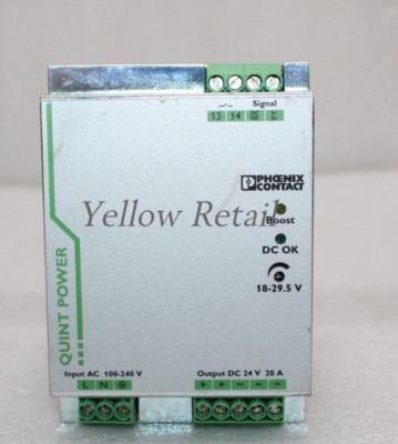 PHOENIX CONTACT QUINT-PS/1AC/24DC/20 DIN RAIL POWER SUPPLY UNIT 2866776