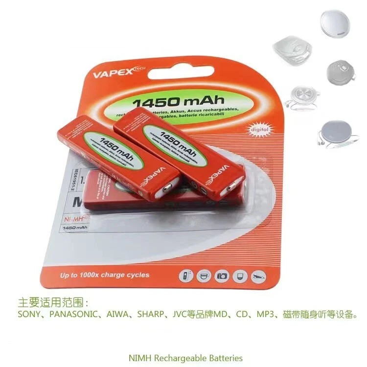 Сменный никель-металлогидридный аккумулятор для мини-дискового аккумулятора NH-14WM GumStick 1450 мАч (91189) - Изображение 2 из 4