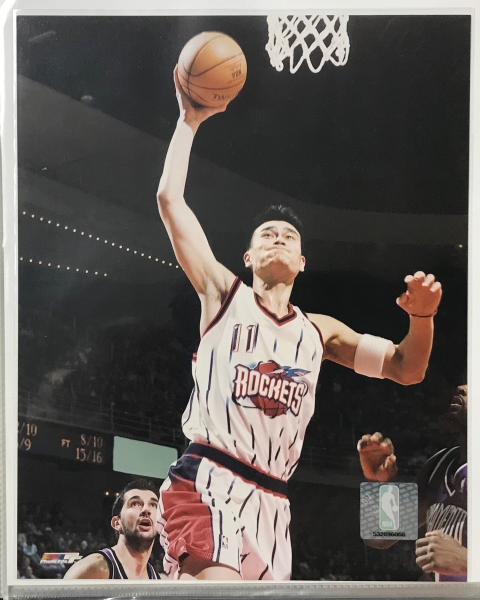 Vintage) Houston Rockets (HOF) #11 Yao Ming (8x10 Color Rookie