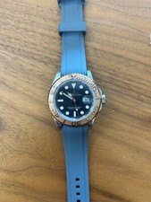 20mm GRAY Vulcanized Caoutchouc rubber Strap Rolex YACHT MASTER