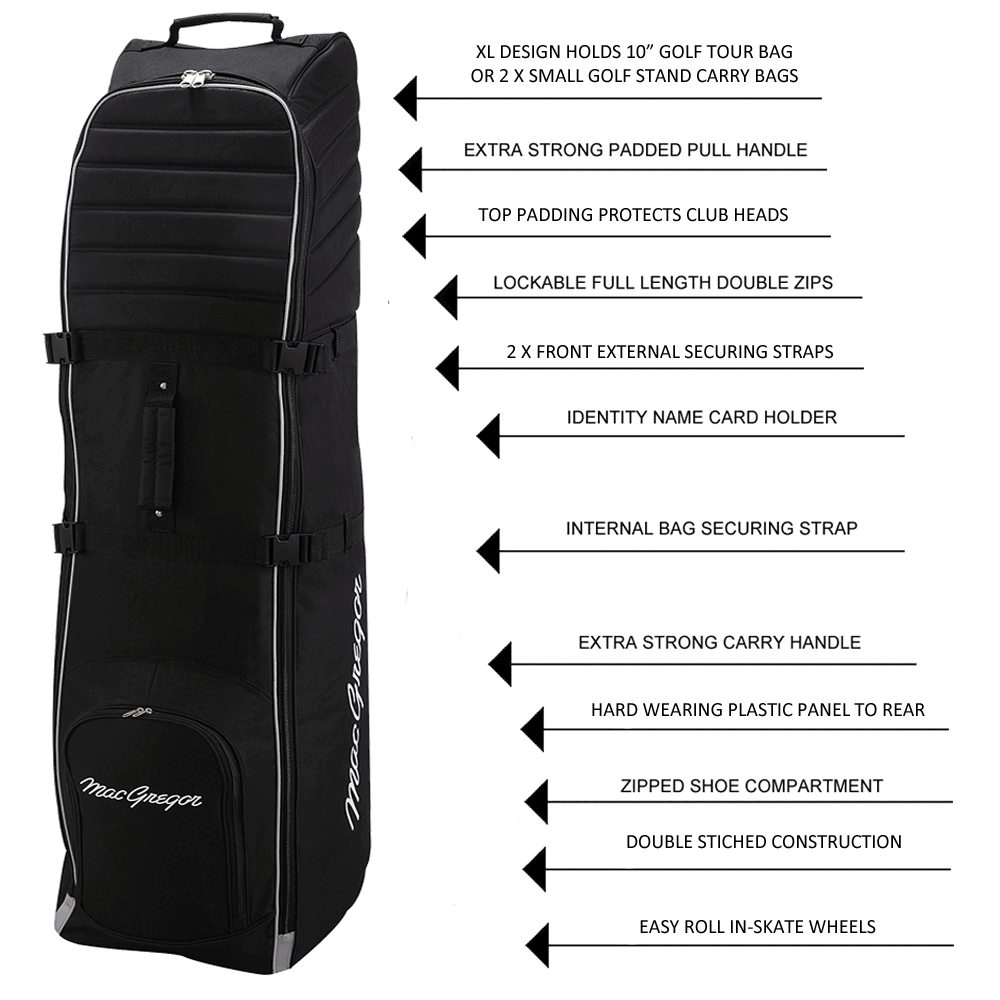 Macgregor vip ii deluxe wheeled golf travel cover hotsell