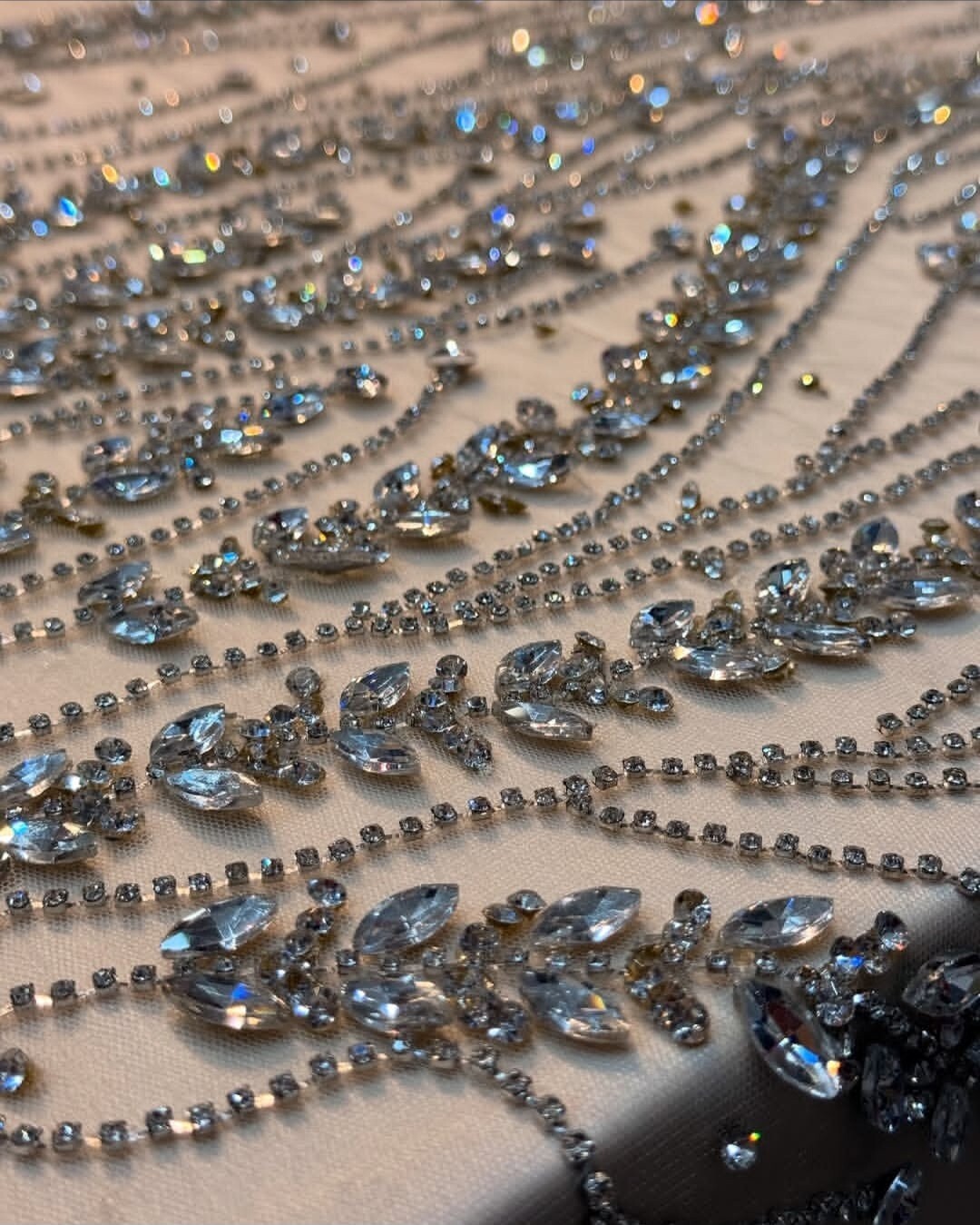 Beautifully Beaded Fabric Material for Elegant Bridal Lace Fabric by the yard