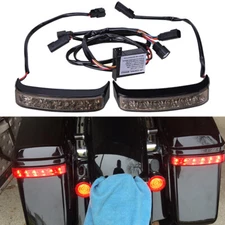 LED Saddlebag Run Brake Turn Lights For Harley Touring Electra Glide Road 14-23