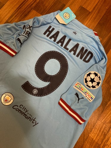 Maglia MANCHESTER CITY HAALAND 9 Final Champions League 2023 L-XL - Foto 2 di 4