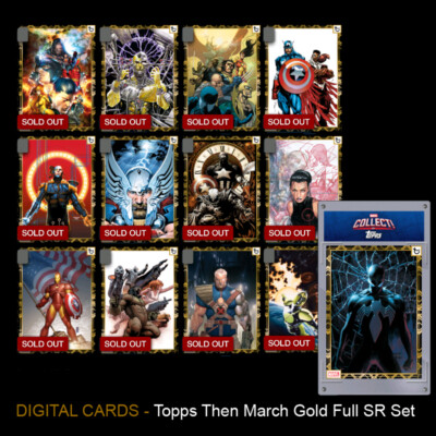 Marvel Collect March Gold Full SR Set Topps Then