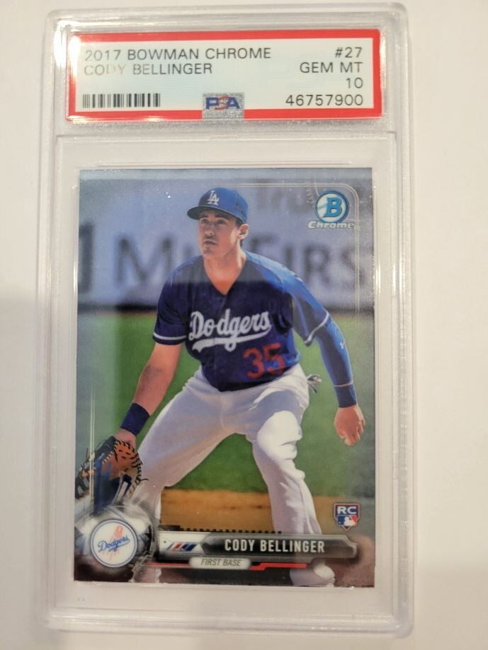 2017 Bowman Chrome Cody Bellinger Rookie Card RC 27 Los Angeles