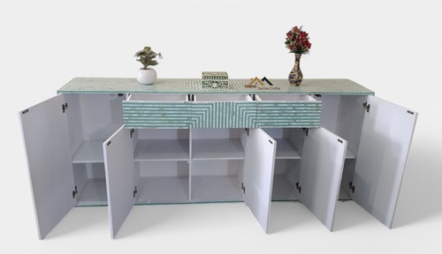 handmade mother of pearl inlay 3 Drawer 5 door cabinet Chest furniture, chest - Picture 6 of 7