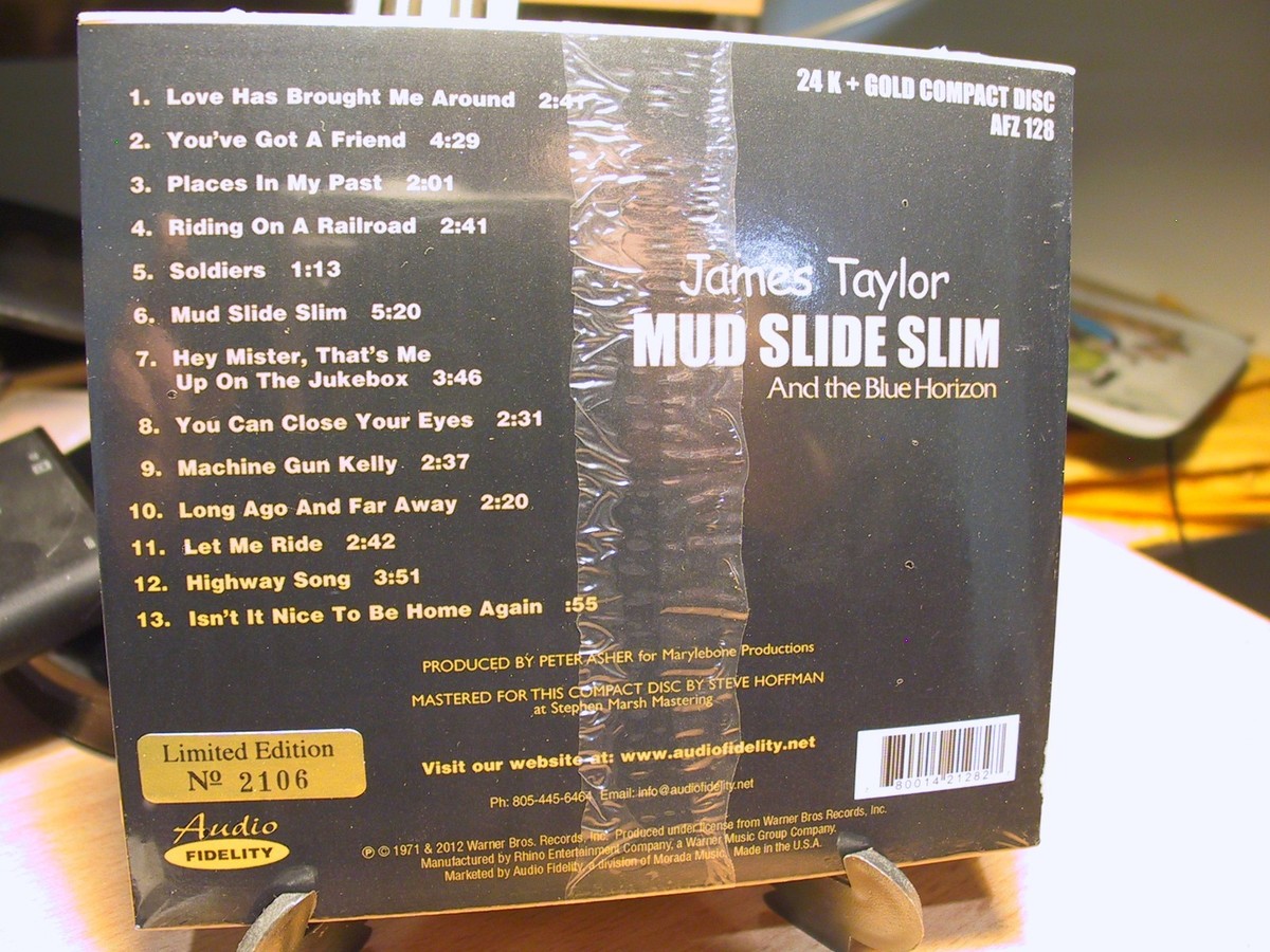 2) 24K Gold CD's AFZ James Taylor Mud Slide Slim & Sweet Baby