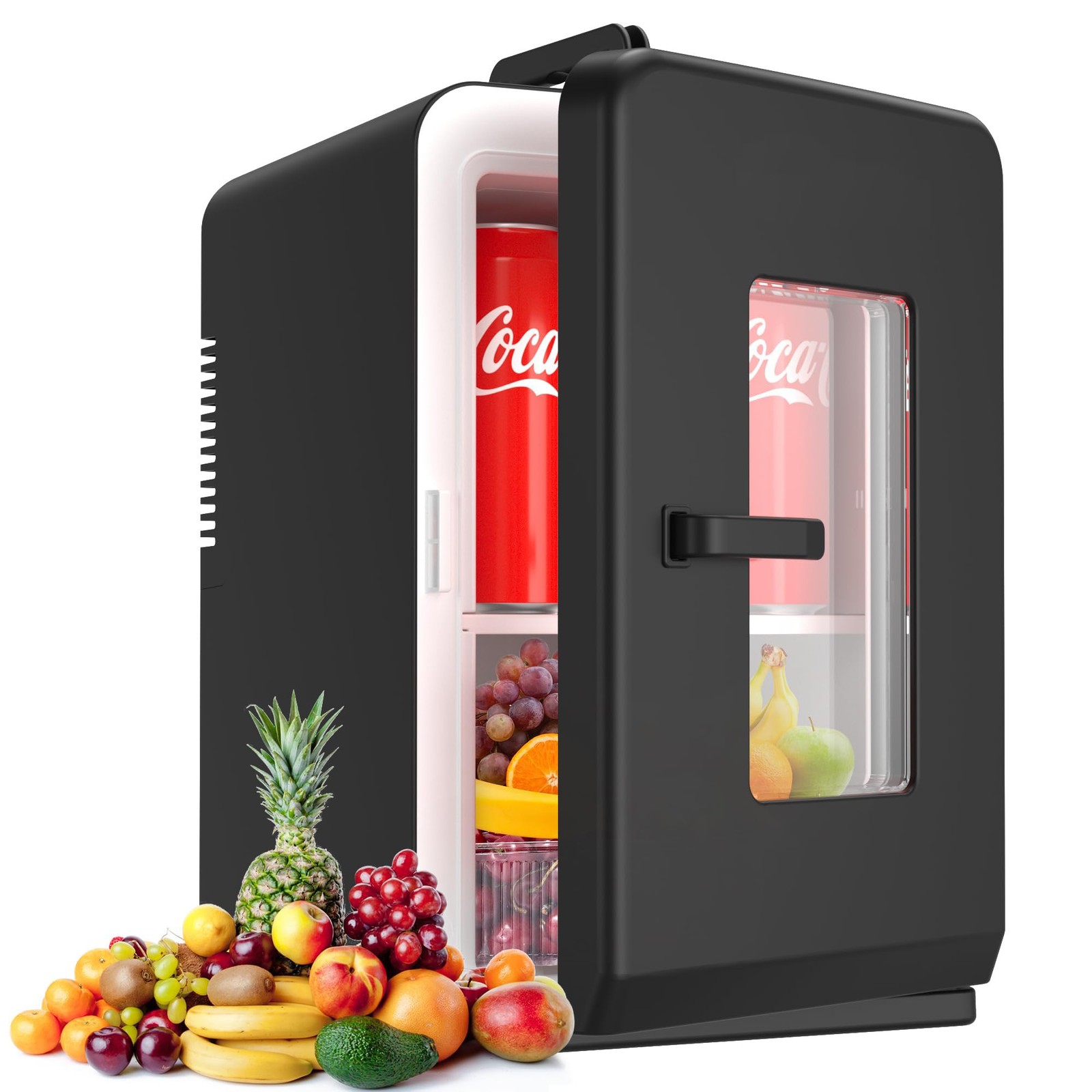 Mini Fridge, 15 Litre/21 Cans Small Fridge for Bedroom, Car, Office & Dorm, 1...