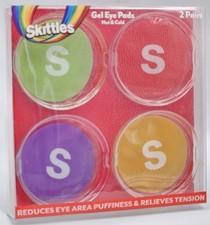 Brand New Skittles Themed Pack Of 2 Pairs Reusable Gel Eyepads Hot  Cold