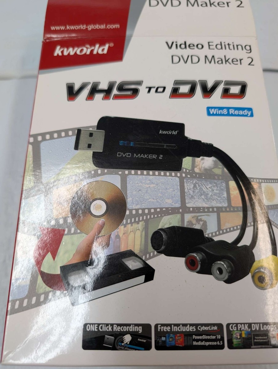 KWorld DVD Maker 2 VHS to DVD Video Capture Device Converter Win8