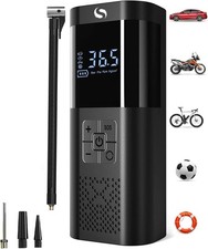 Portable Tire Inflator 150PSI Air Compressor with Digital Gauge  LED Light