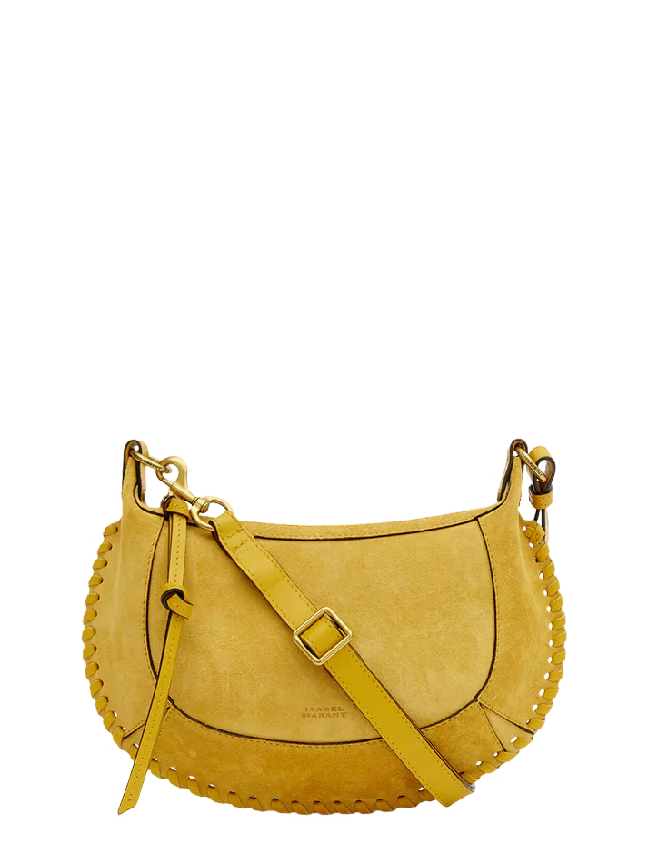 Isabel Marant Oskan Moon Yellow Suede Shoulder Bag New And Authentic
