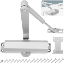 ✅ NEW - Automatic Door Closer Hydraulic Spring Silver for 99-143 Lb Doors