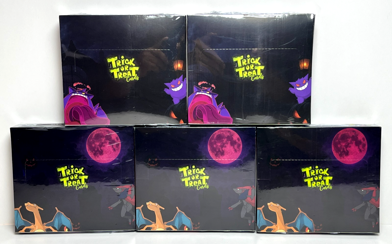 5 BOXES - 2025 BOX POKEMON Halloween Trick Or Treat PRISMA Cards Zard Gengar