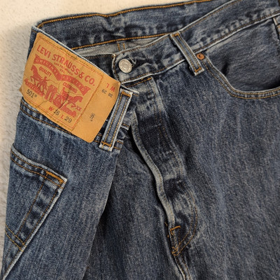 Levi's 501 Jeans Mens 36''x29'' Blue Denim Straight Leg Button Fly High Rise