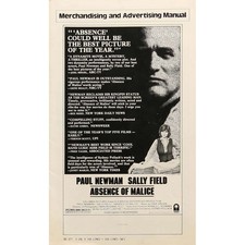 ABSENCE OF MALICE Pressbook  11x17 in.  - 1981 - Sydney Pollack, Paul Newman