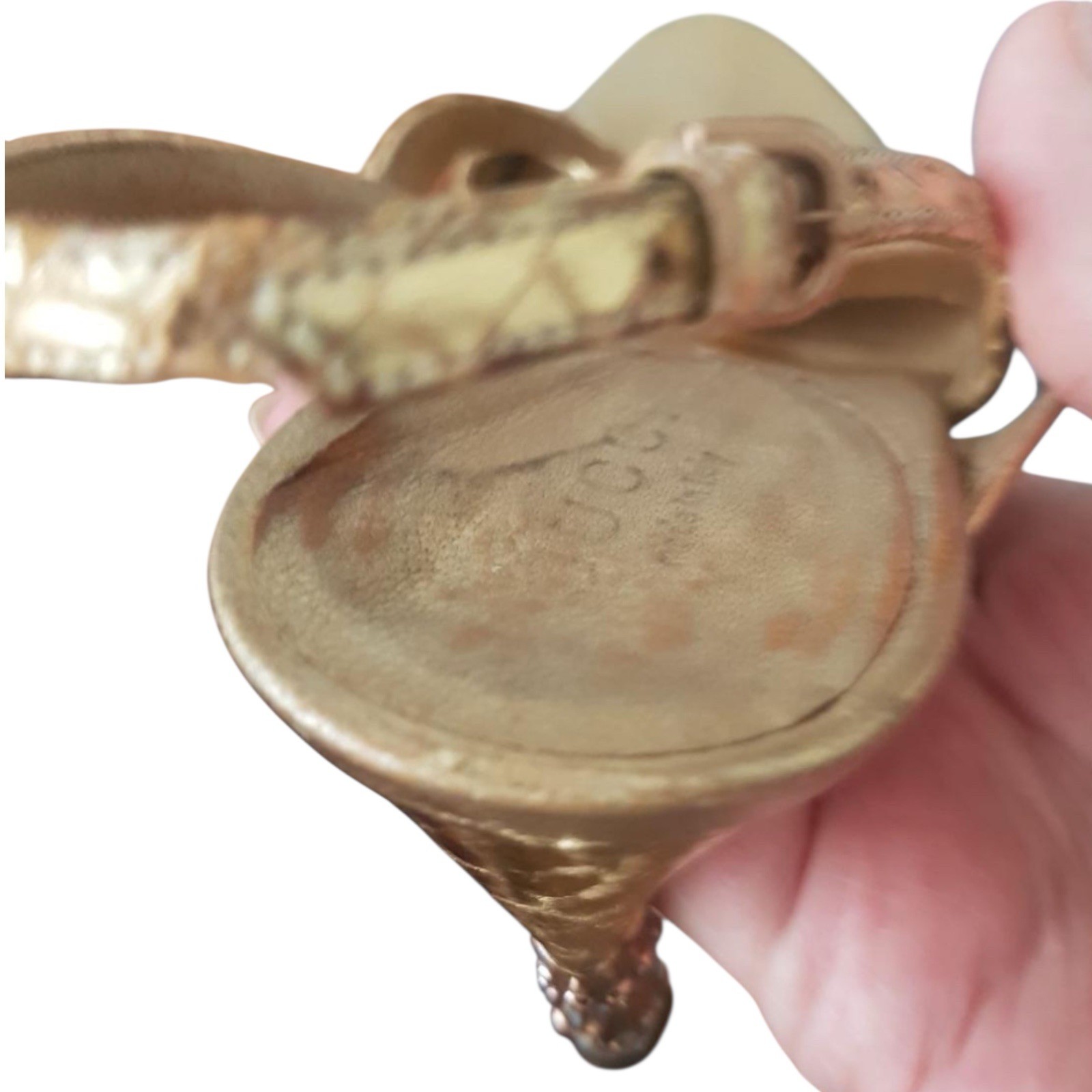 GUCCI X Tom Ford Gold Python Leather Snakehead Cr… - image 8