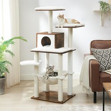 Cat Tree, 56.3-Inch Modern Cat Tower, Multi-Level Plush Condo with Scratching...