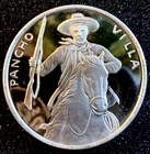 🔥Pancho Villa 1oz .999 Fine Silver Commemorative Round Proof Strike!🌟GEM