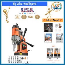 1300W Magnetic Drill Press with 11pcs Bits, 1.57" Boring Capacity, Portable E...