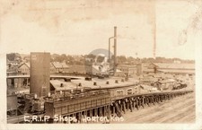 Rock Island Cr&i Railroad Shops Horton Kansas Depot RPPC Foto Postal COPIA