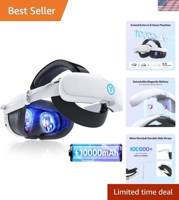 Rechargeable Magnetic Battery Head Strap for Extended Playtime in VR Gaming