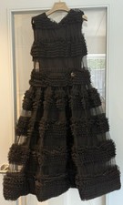 Girls Designer Black Tulle Ruffle 'Elie Saab' Dress (age 12 yrs) -Excellent Cond